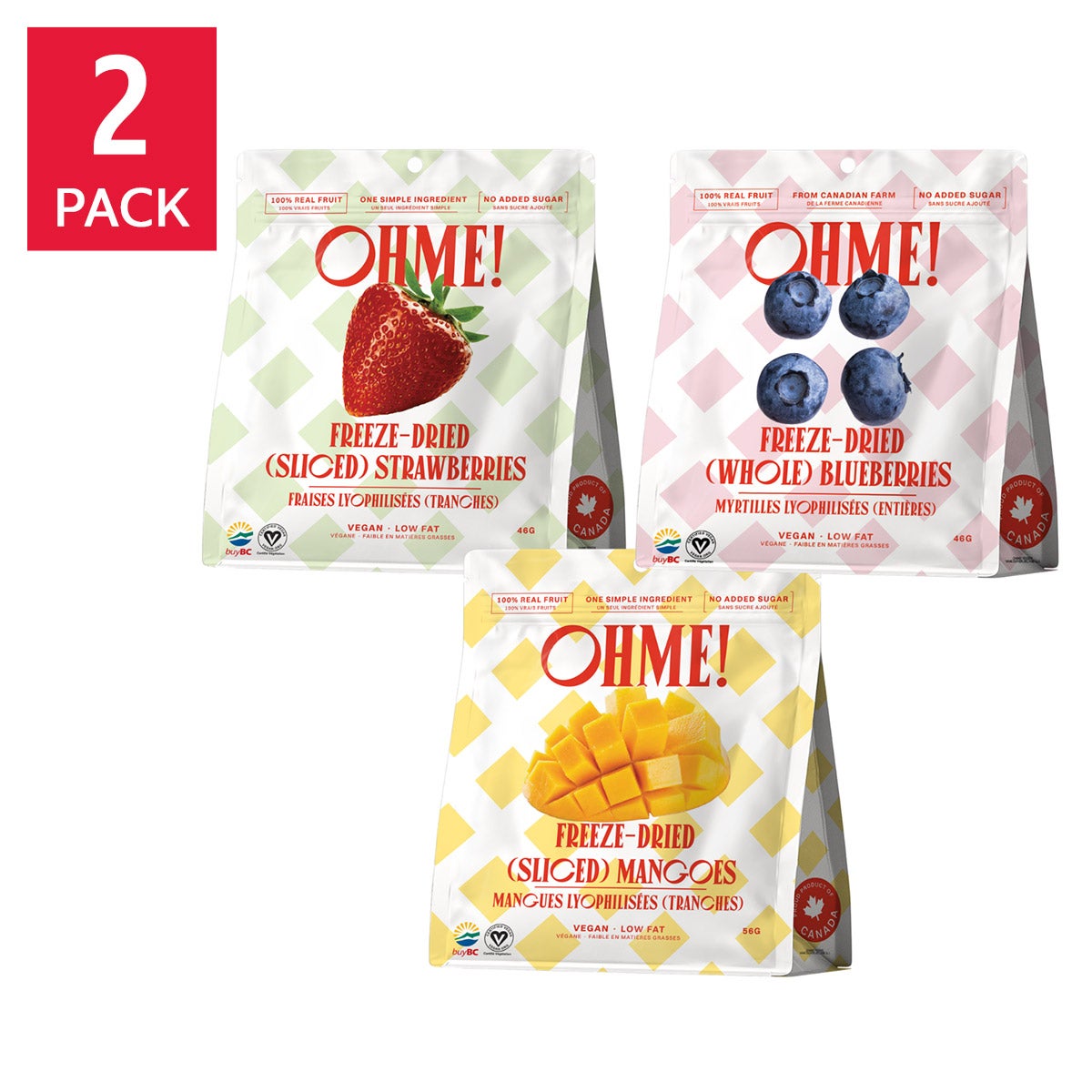OHME! 加拿大製真果凍乾水果雜錦 無添加糖 (6包) 產品圖片 1－Lohas 銀髮健康選品