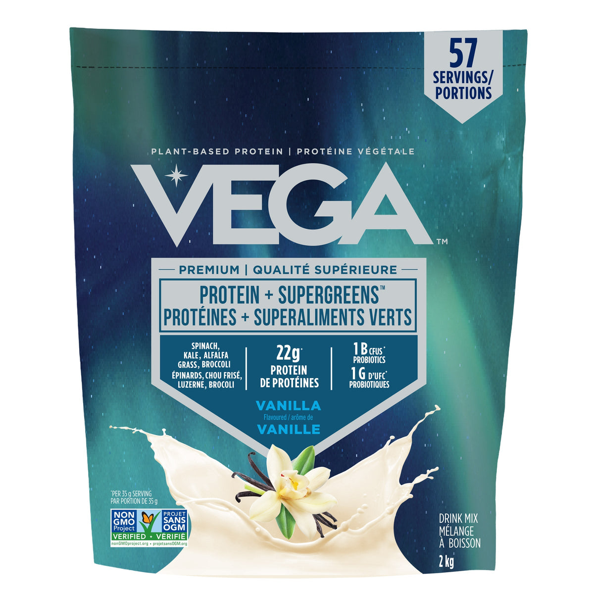 Vega Protein + Supergreens 植物蛋白蔬果粉 雲呢拿味 (2kg) 產品圖片 1－Lohas 銀髮健康選品