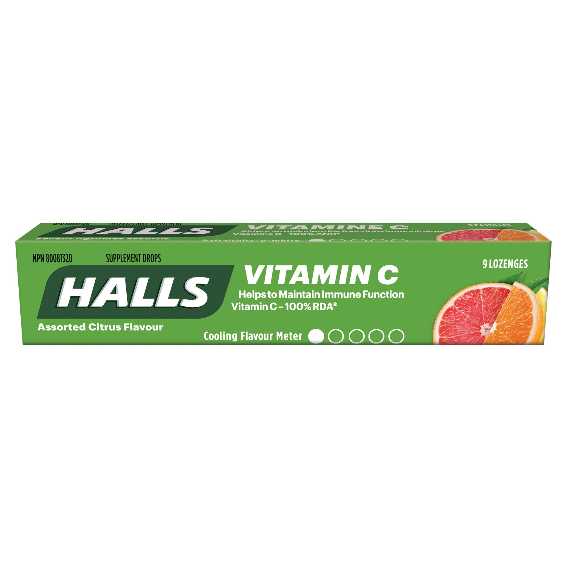 Halls Defense 維他命C 雜錦柑橘味潤喉糖 (20包) 產品圖片 1