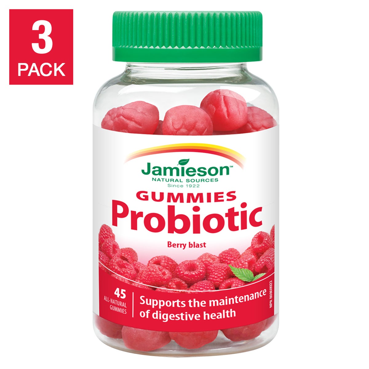 Jamieson Probiotic Gummies (45 count x 3 bottles) | Overseas Purchasing