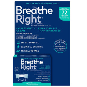 Breathe Right Breathe Right Extra Strength Clear, 72 Strips 產品圖片 1