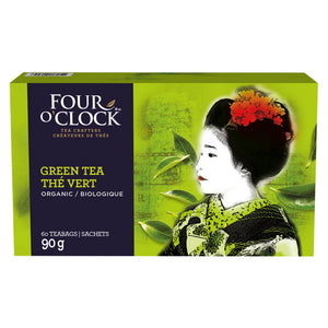 Four O'Clock 有機綠茶 茶包裝 (60包／90g) 產品圖片 1－Lohas 銀髮健康選品