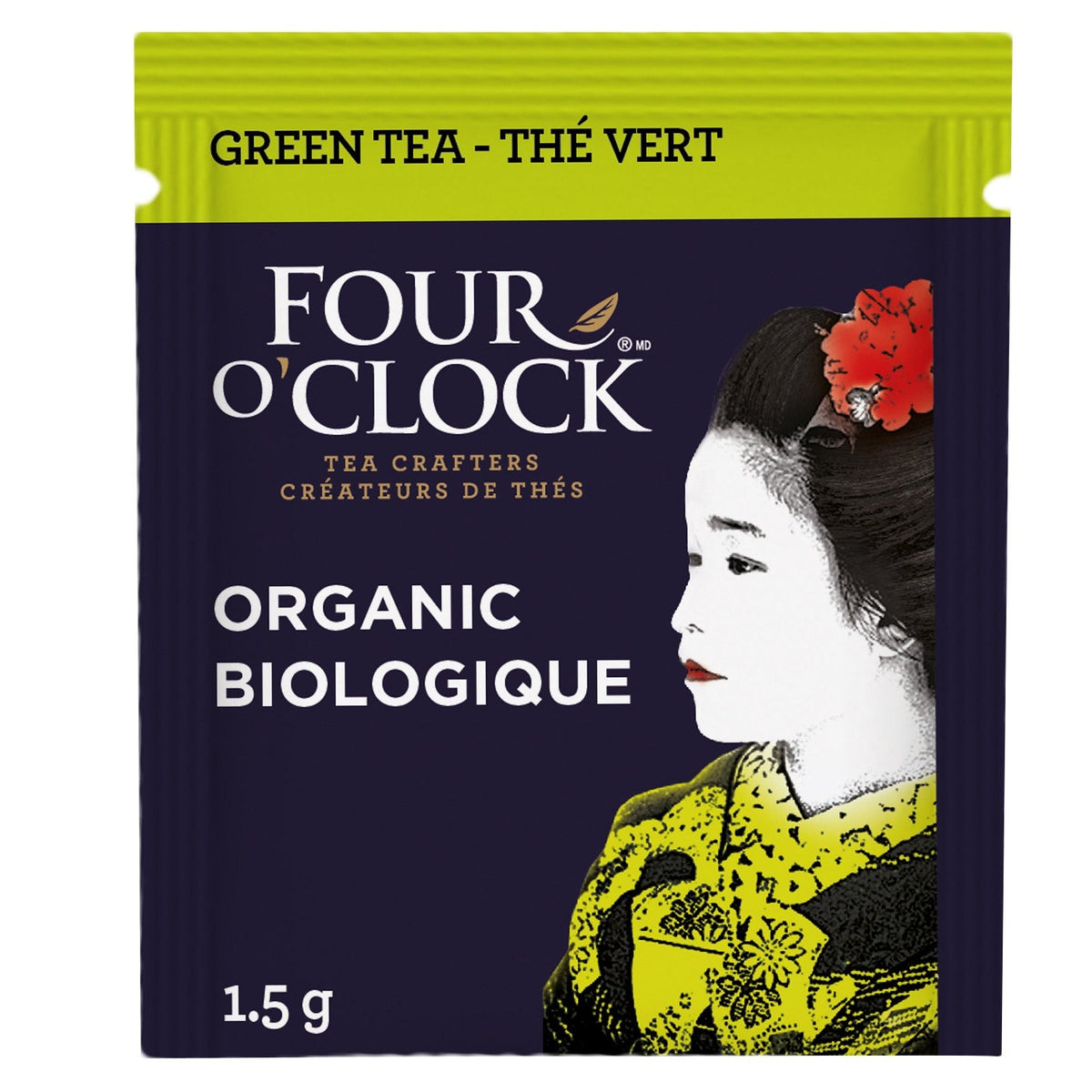 Four O'Clock 有機綠茶 茶包裝 (60包／90g) 產品圖片 2－Lohas 銀髮健康選品