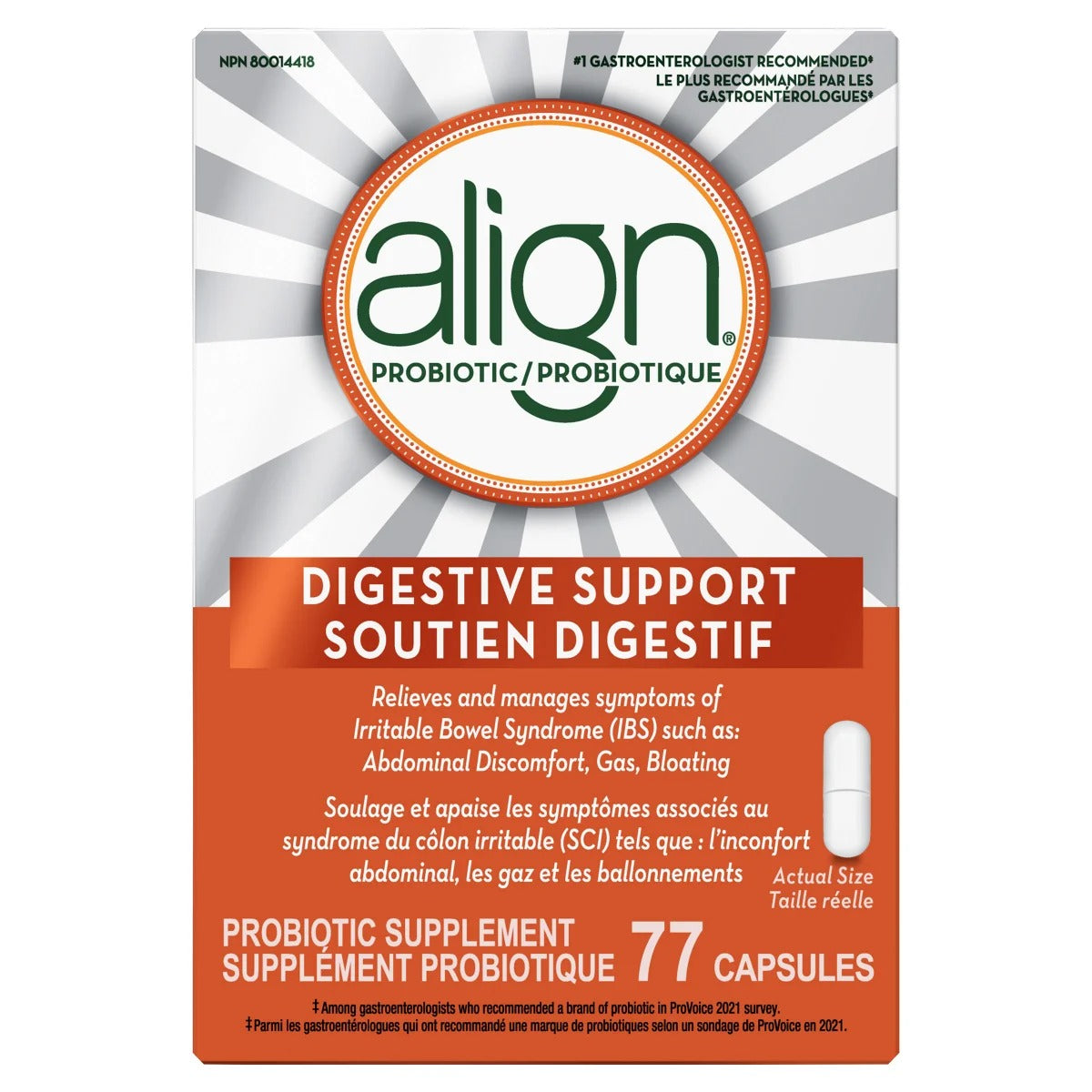align Probiotic Supplement (77-count) | International Purchase