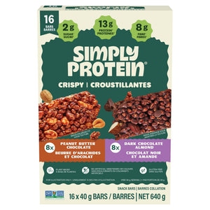 Simply Protein 植物蛋白脆脆營養棒 兩款口味 (40g x 16條) 產品圖片 1－Lohas 銀髮健康選品
