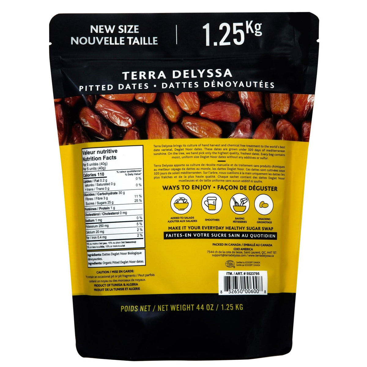 Terra Delyssa 有機 Deglet Noor 無核椰棗 無添加糖 (1.25kg) 產品圖片 3－Lohas 銀髮健康選品