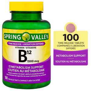 Spring Valley 維他命B12 1500mcg 緩釋片 (100片) 產品圖片 3