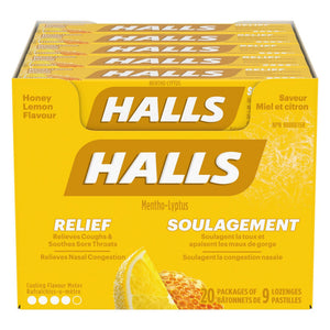 Halls 蜂蜜檸檬味潤喉糖 (9粒 x 20包) 產品圖片 2