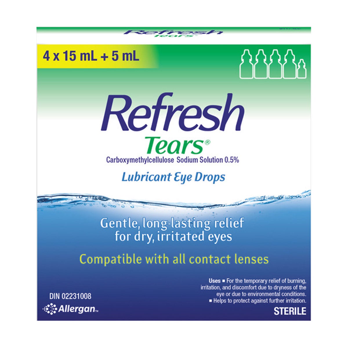 Refresh Tears 乾眼潤滑滴眼液 (15mL x 4樽 + 5mL) 產品圖片 1－Lohas 銀髮健康選品