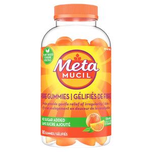 Metamucil Fiber Gummies 植物性益生元纖維橙味咀嚼軟糖 (180 粒裝) - canadahk