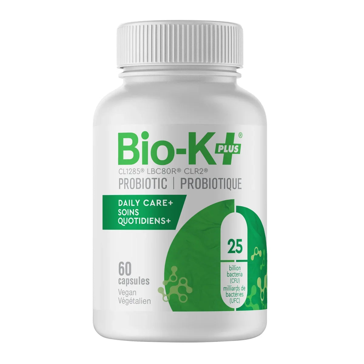 Bio-K+ Daily Probiotic Care (Clinical Strength) 25 Billion CFU (60 Capsules) | Overseas Purchasing