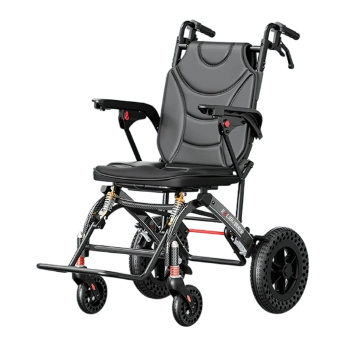KALIBU [12] Flagship Premium Wheelchair | Automotive-Grade Quadruple Shock Absorption Lightweight Wheelchair