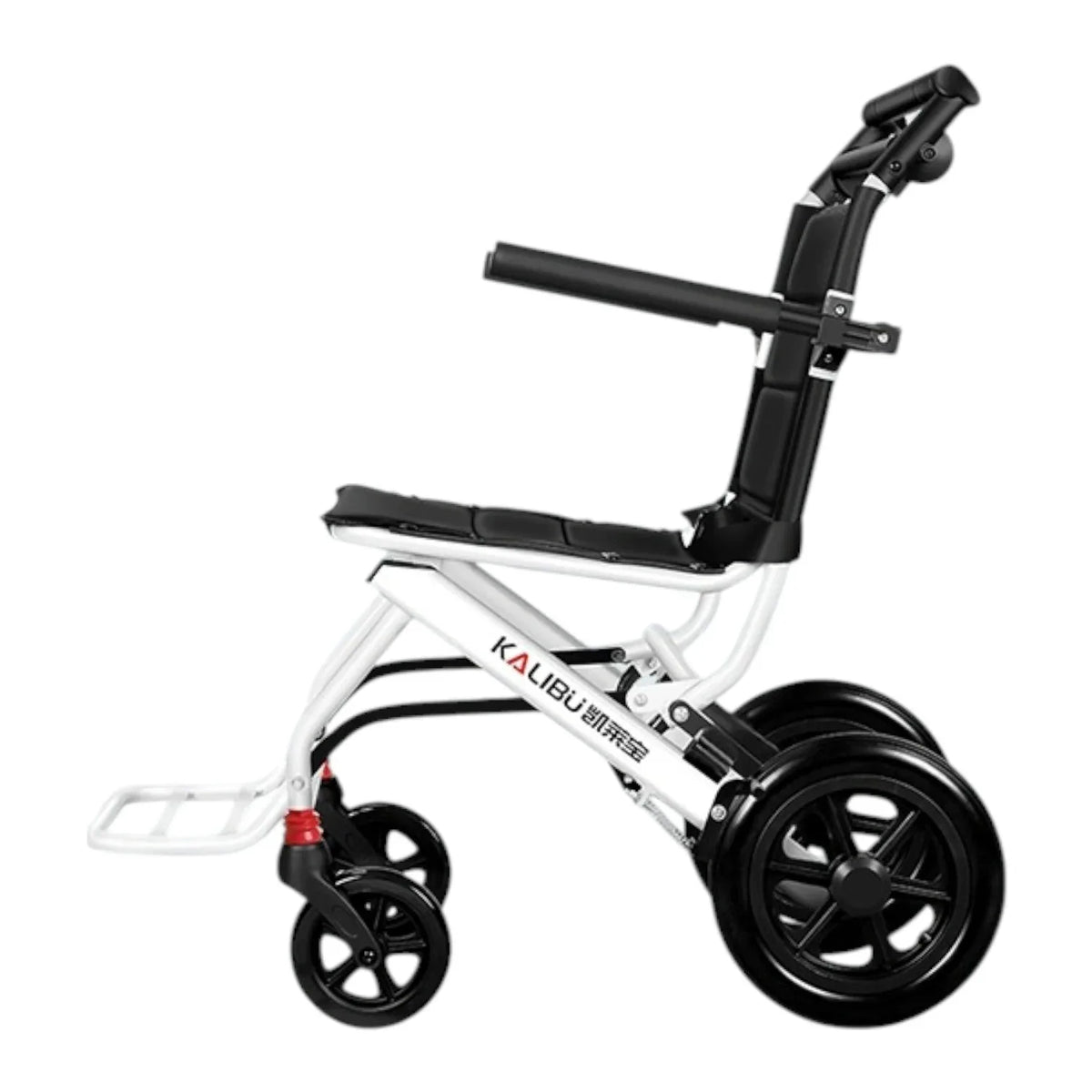 KALIBU's flagship Platinum Series: 12-inch large wheels, shock-absorbing, lightweight, and foldable wheelchair
