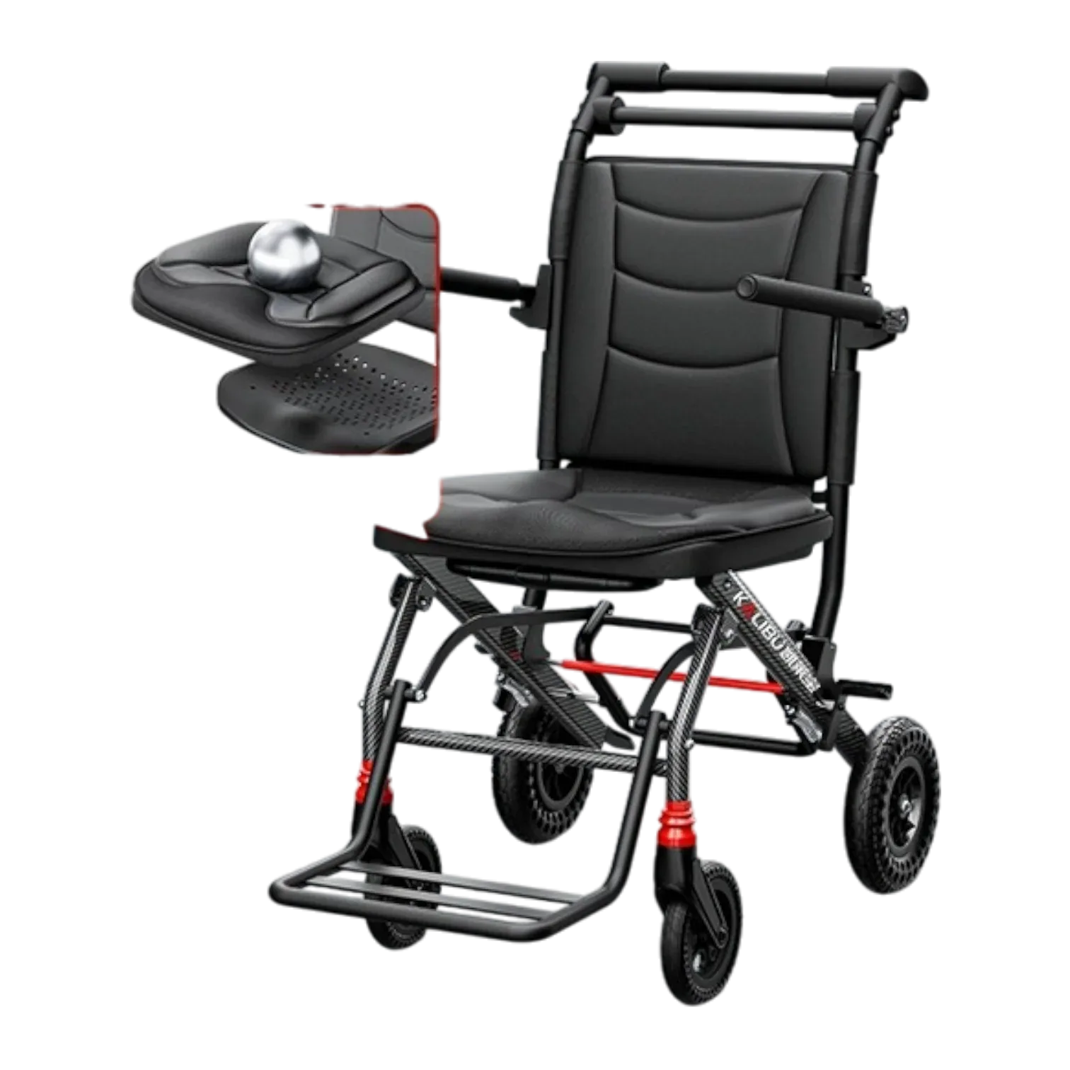 KALIBU [07] 尊爵碳纖維紋理輕便旅行輪椅 - 樂耆同行 Lohas Elderly－香港樂齡長者用品專門店