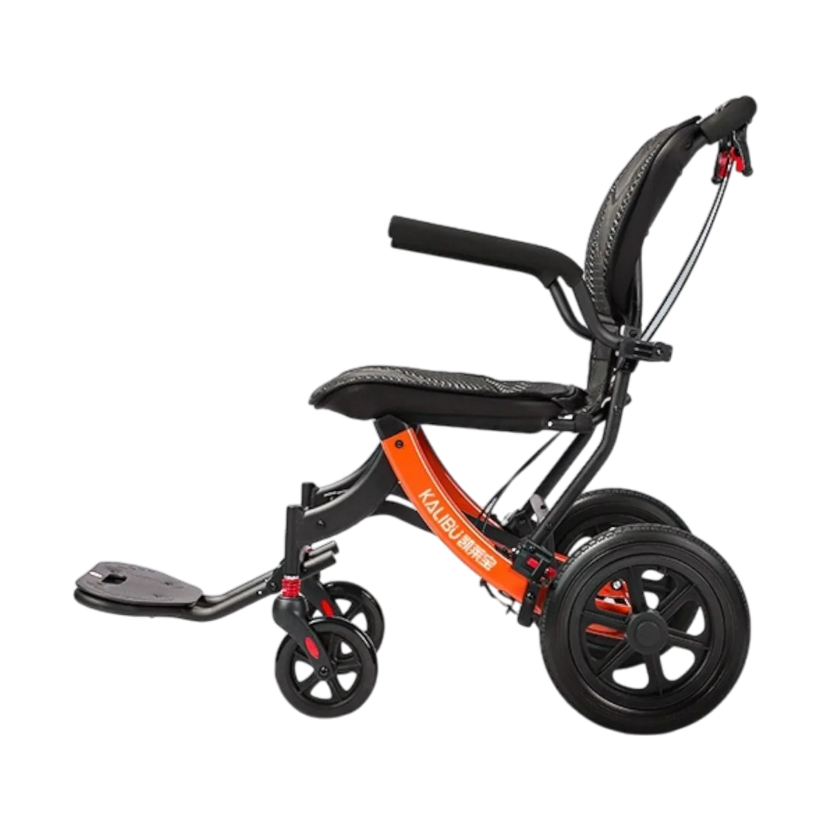 KALIBU [10] Vibrant Orange Series: Bionic S-shaped Spinal Support Lightweight Wheelchair