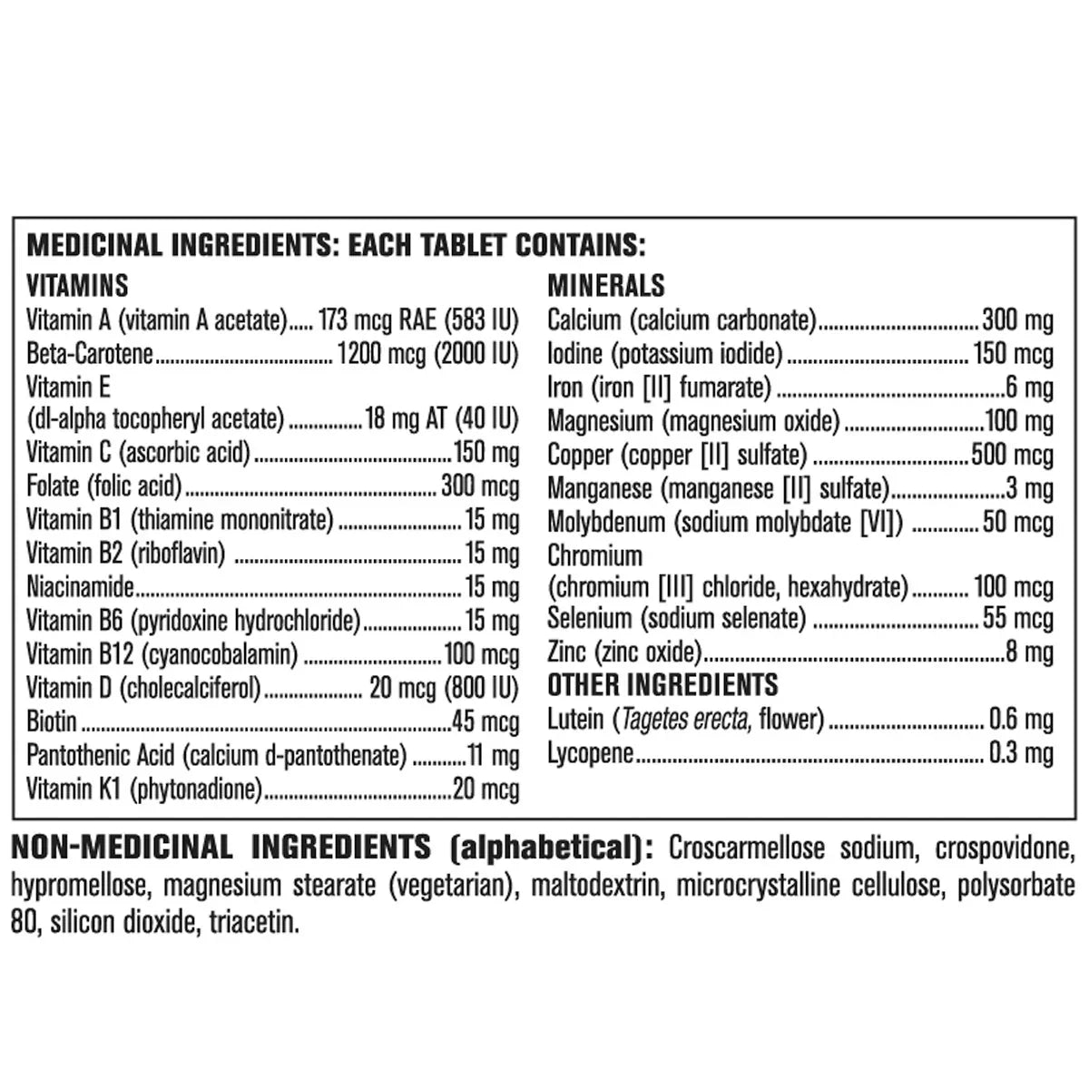 Kirkland Signature 女士 50+ 全效多種維他命及礦物質 (365粒) - canadahk