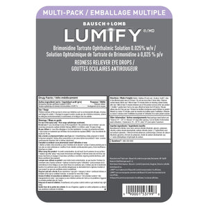 Bausch + Lomb LUMIFY 神奇去紅筋眼藥水 (1分鐘見效) 15ml (7.5ml x 2支) | 海外代購 - canadahk