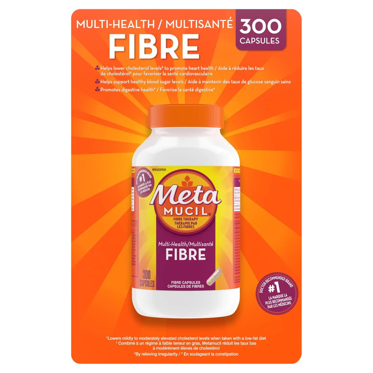 Metamucil 美達施 100% 天然洋車前子纖維膠囊 (300粒) | 海外代購 - canadahk