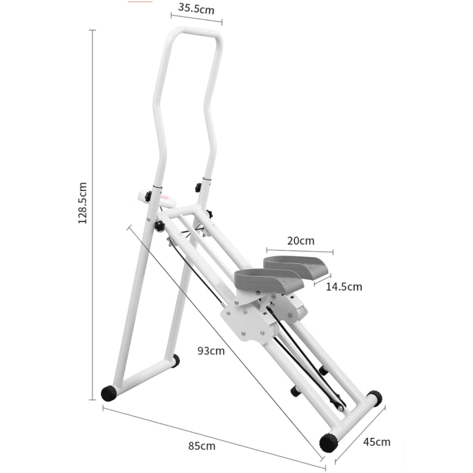 Fit Mart多功能直扶手登山步行機 (一體扶手＋數據屏＋折疊收納升級版)-長者康復訓練器-FIT MART 香港智能健康及運動生活用品專門店：筋膜槍、瑜伽輔助工具、智能健身設備