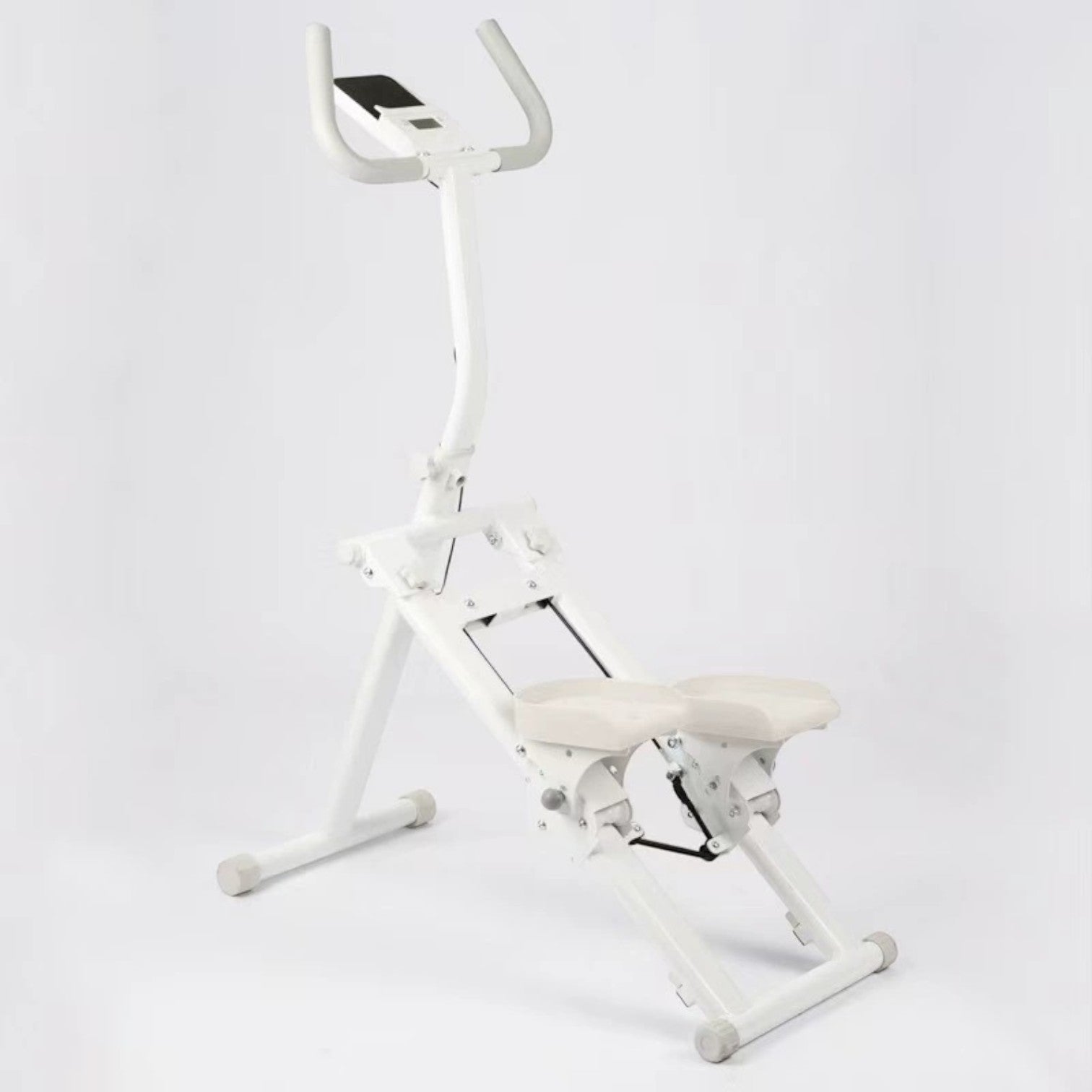 Fit Mart多功能直扶手登山步行機 (羊角扶手＋手機支架＋數據屏＋折疊收納版)-長者康復訓練器-FIT MART 香港智能健康及運動生活用品專門店：筋膜槍、瑜伽輔助工具、智能健身設備