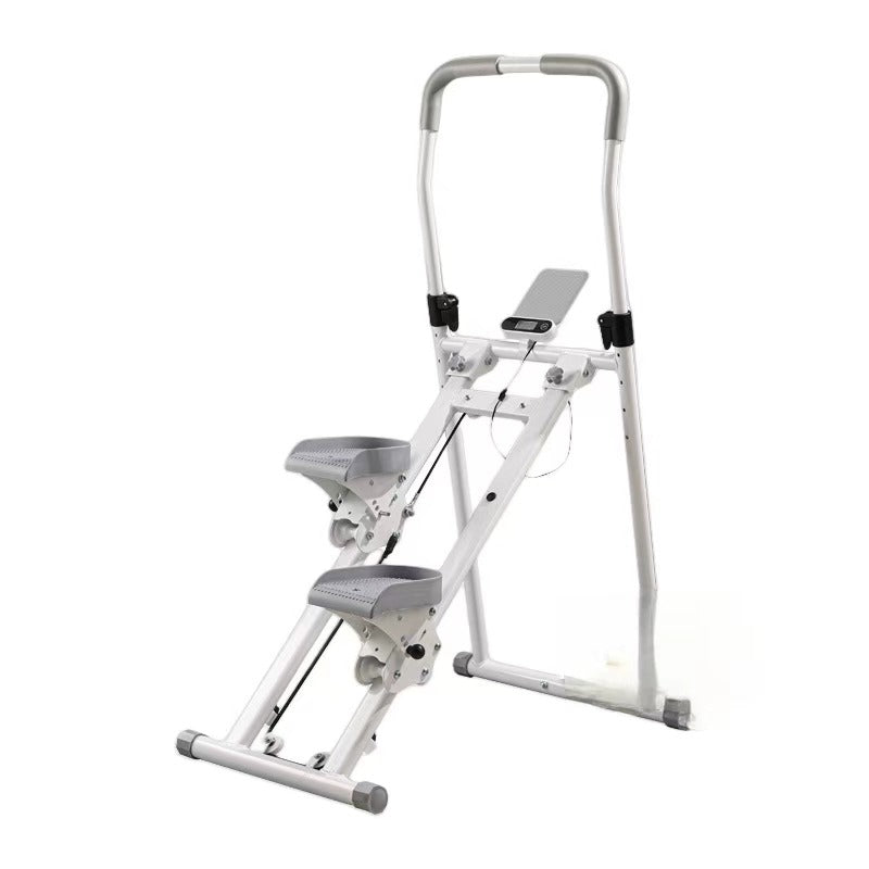 Fit Mart多功能直扶手登山步行機 (一體扶手＋手機支架＋數據屏＋折疊收納升級版)-長者康復訓練器-樂耆同行 Lohas Elderly－香港樂齡長者用品專門店