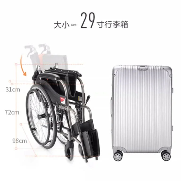 YUWELL 魚躍 H062C 輕便可摺疊鋁合金手推輪椅 - 樂耆同行 Lohas Elderly－香港樂齡長者用品專門店