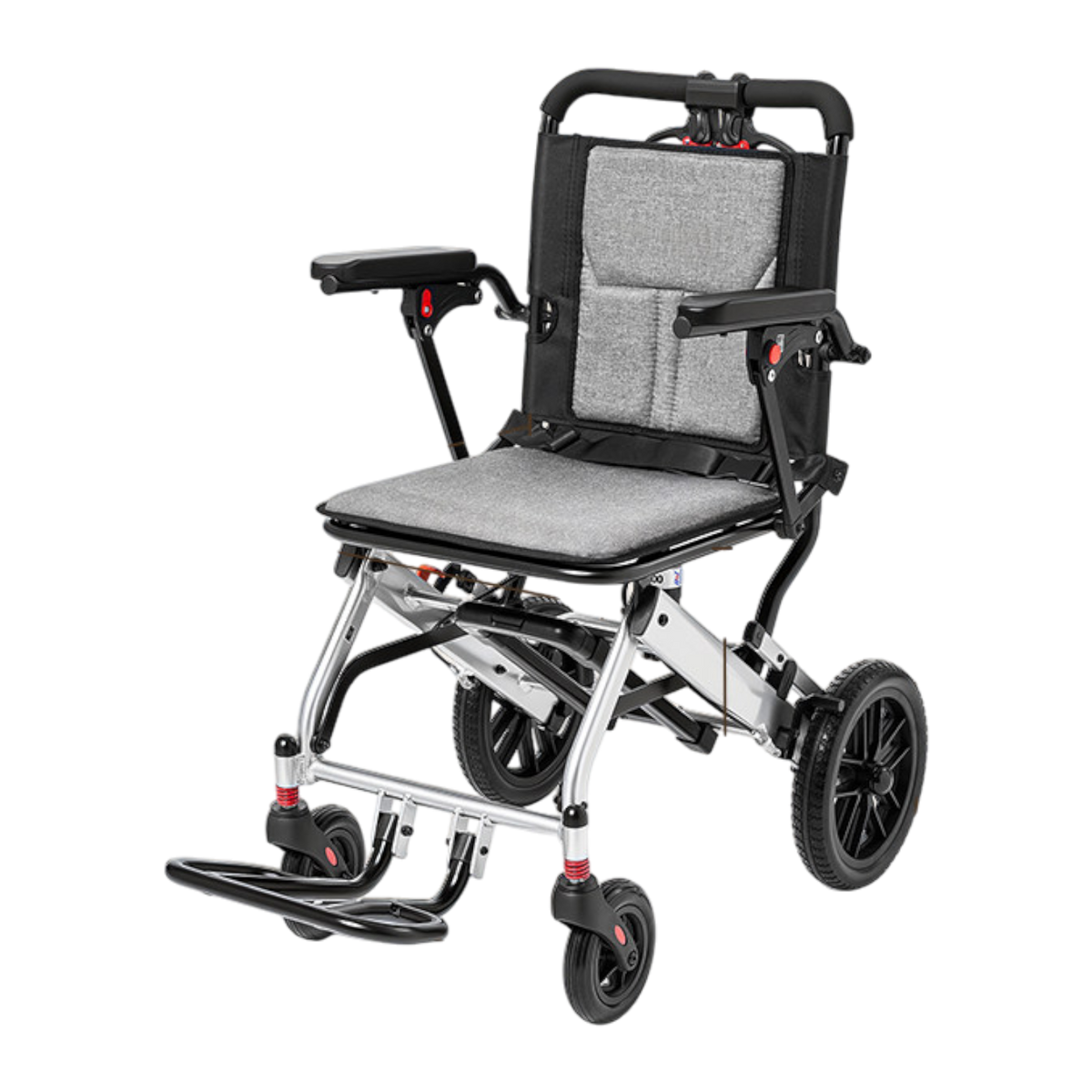 Cofoe Aviation Aluminum Alloy Lightweight Wheelchair - Flagship Classic Model (F Type) (6-Fold SUV Shock Absorption/Explosion-Proof PU Wheels/Extended Pull Rod)