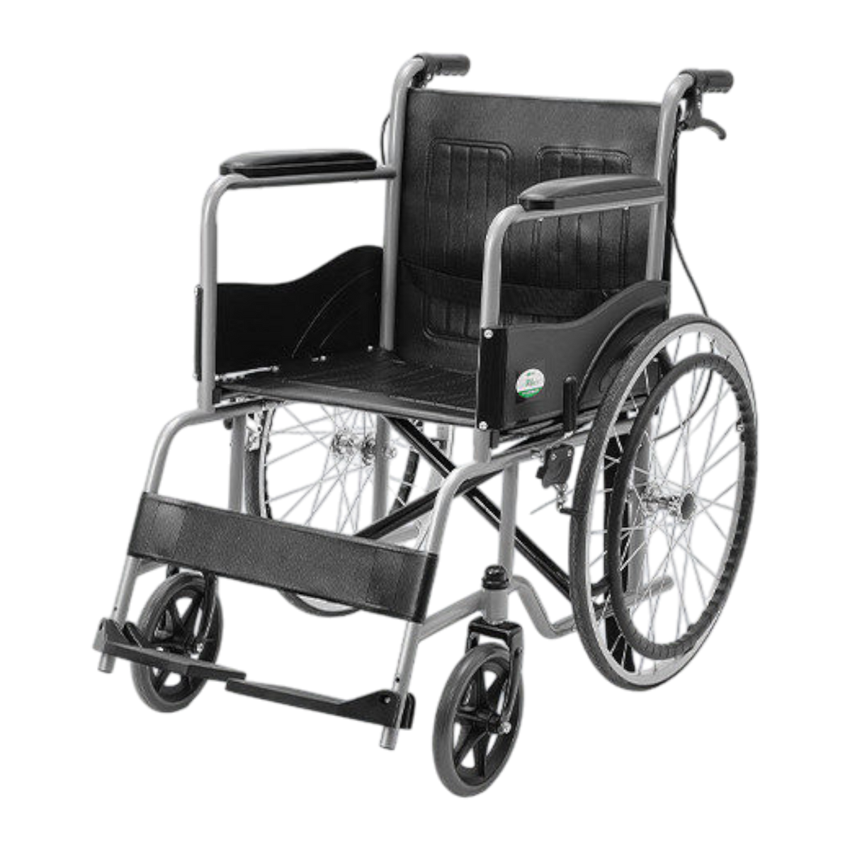 Cofoe Carbon Steel Leather Folding Wheelchair (Model 7) - Waterproof and Dirt-Resistant Leather Cushion