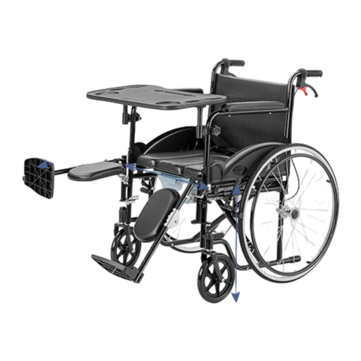 Cofoe Multi-functional Nursing Wheelchair - Upgraded Model (No. 11) (Orthopedic Leg Support/Dining/Toileting/Bathing)
