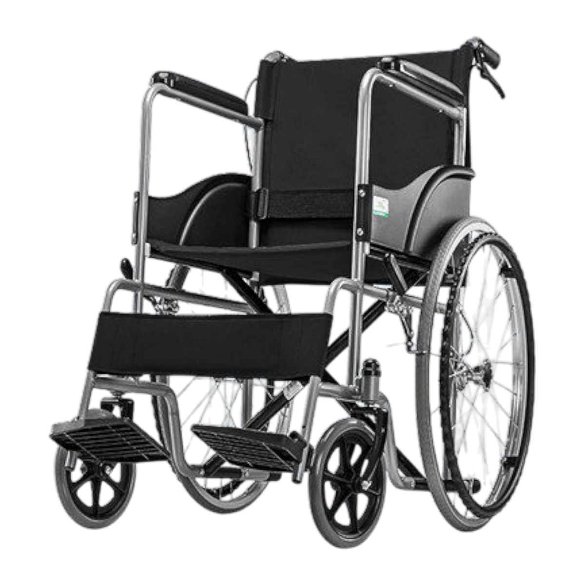 Cofoe Carbon Steel Folding Wheelchair - Long-term Comfort Package (Model 12) (Includes Anti-decubitus Inflatable Cushion)
