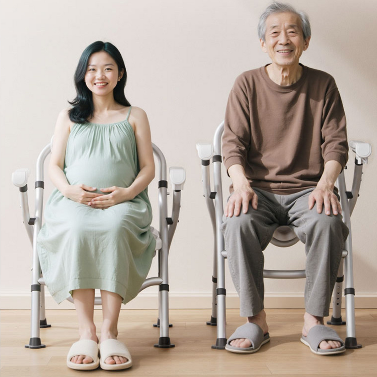 H.Fine 匯豐 醫療級長者/孕婦防滑便座椅洗澡椅 (雙用摺疊/附便桶)-沐浴椅-樂耆同行 Lohas Elderly－香港樂齡長者用品專門店
