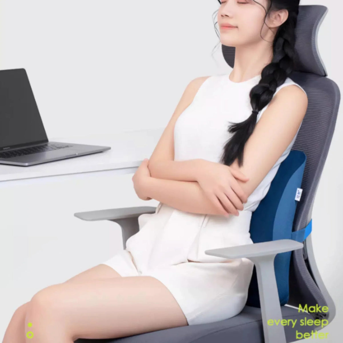 Jago護腰靠墊辦公室腰托腰枕護腰靠墊 (竹炭款・磁力纖維) - 樂耆同行 Lohas Elderly－香港樂齡長者用品專門店