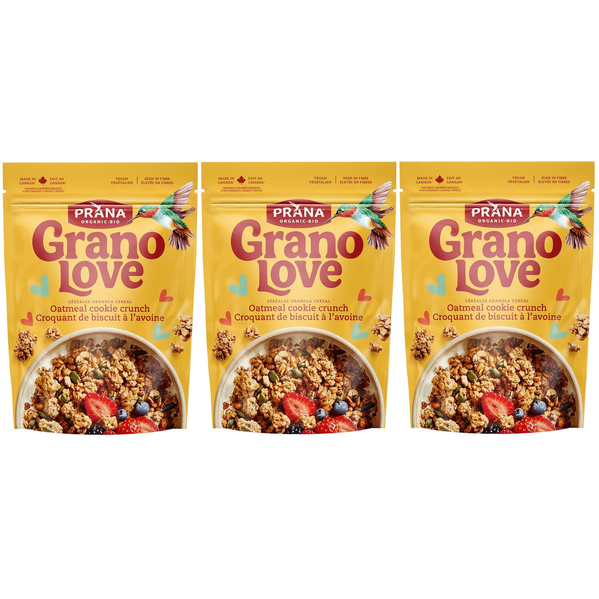 Prana Granolove 有機燕麥曲奇脆脆 Granola (1kg x 3包) 產品圖片 1－Lohas 銀髮健康選品