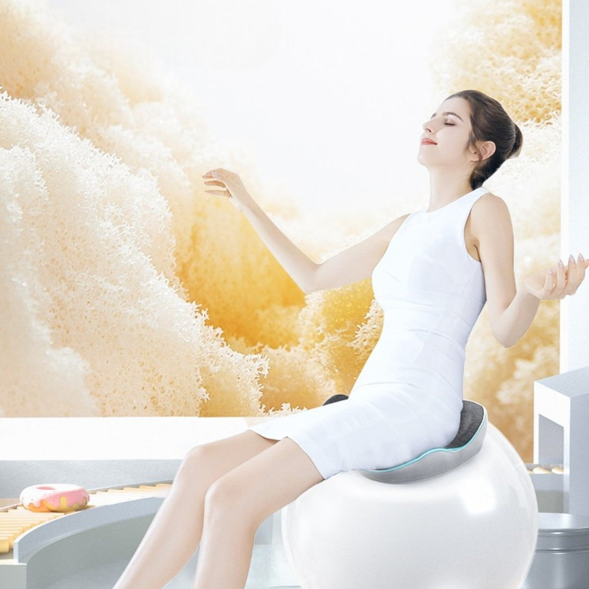 【長者/銀髮族適用】PPW 人體工學分區透氣坐墊 久坐防痛護臀椅墊 - 竹炭升級記憶棉款-坐墊-樂耆同行 Lohas Elderly－香港樂齡長者用品專門店