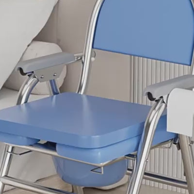 Shendio Medical-Grade Foldable Commode Shower Chair (Suitable for Elderly/Pregnant Women) - Thickened Stainless Steel Model