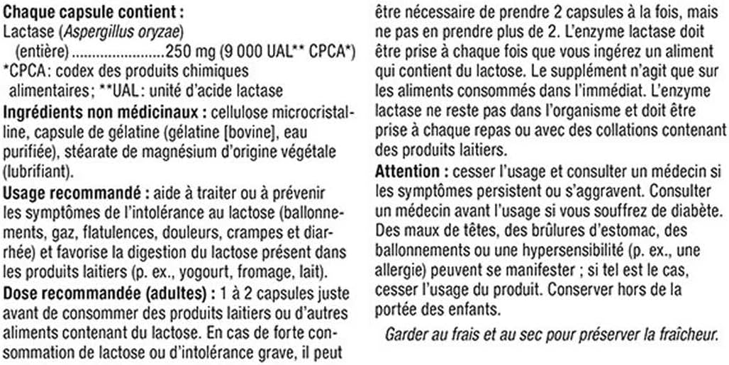 Webber Naturals 特強乳糖酶酵素 250mg 2瓶裝 | 海外代購 - canadahk