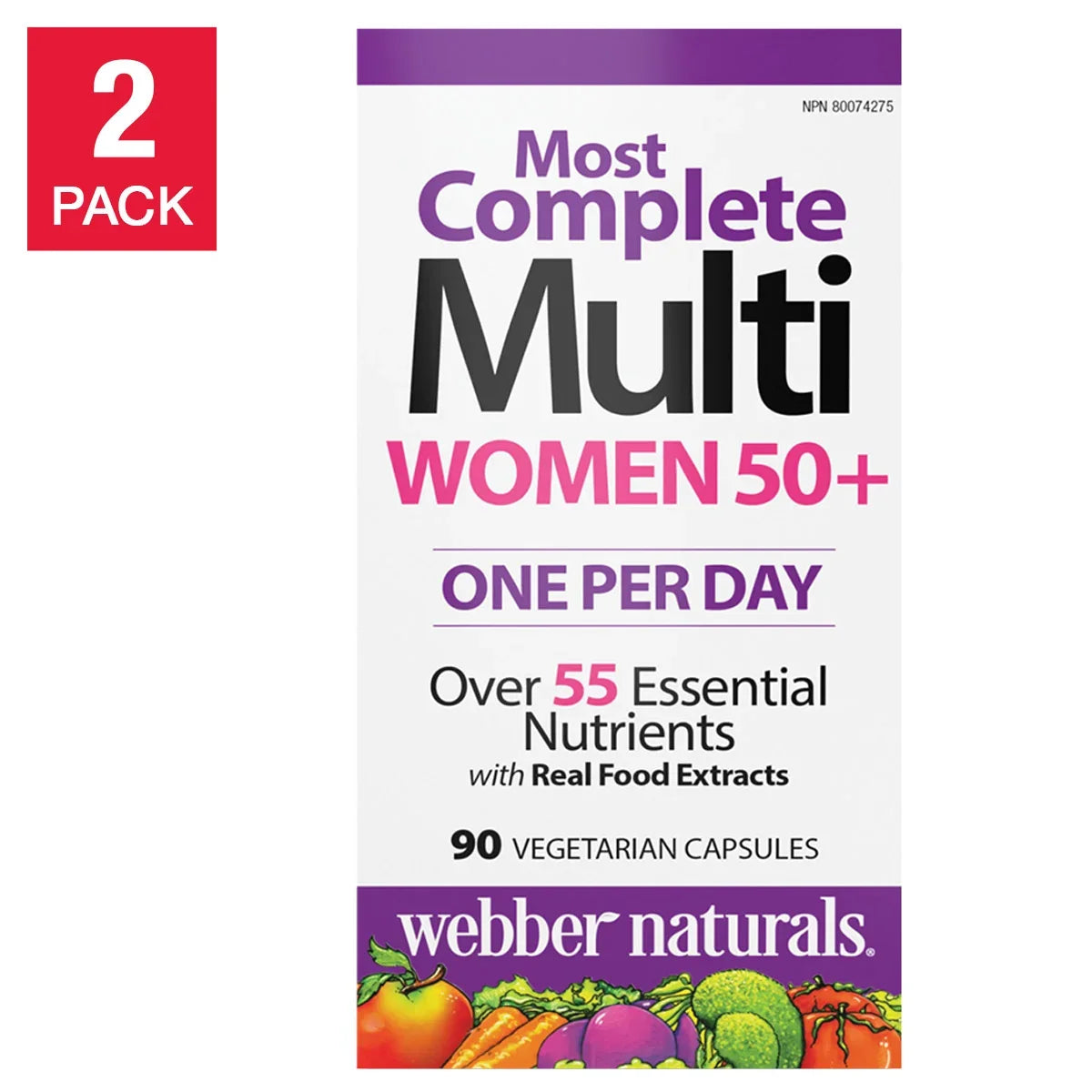 Webber Naturals 女士 50+ Most Complete 全效綜合維他命 (植物膠囊) 180粒 - canadahk