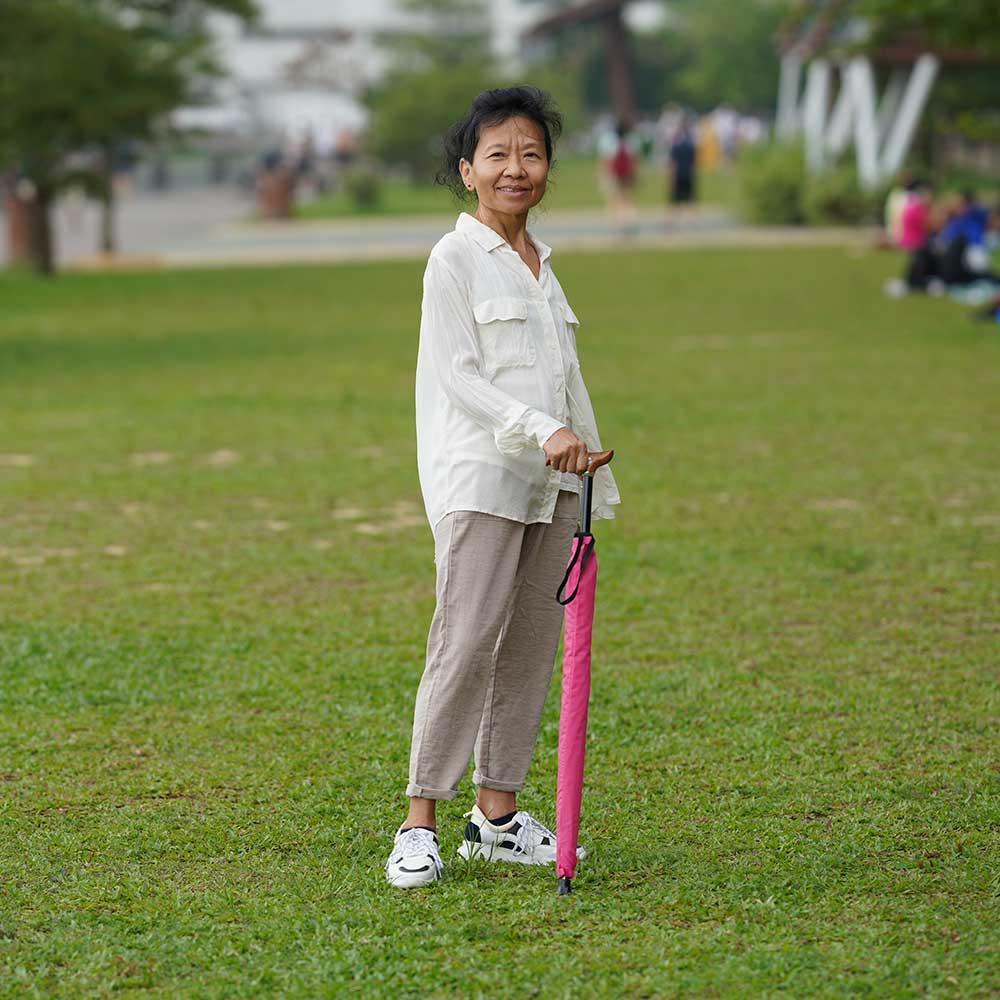 Eldpathy可調節安穩隨行傘 (杜鵑粉) - 樂耆同行 Lohas Elderly－香港樂齡長者用品專門店