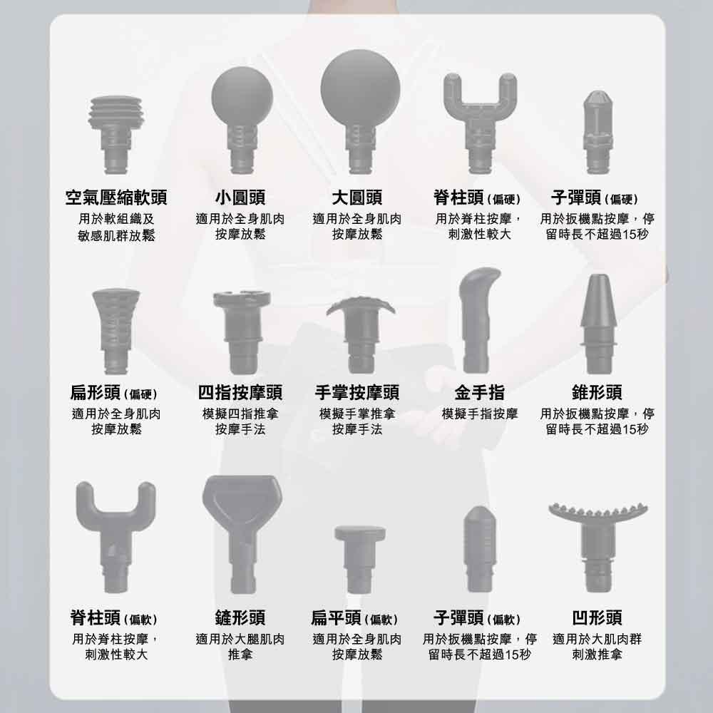 Booster T型深度筋膜按摩槍 (銀色2000mAh標準版連15種按摩頭國際版) - 樂耆同行 Lohas Elderly－香港樂齡長者用品專門店