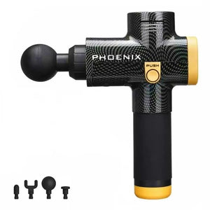 Phoenix A2基礎版筋膜按摩槍 (1500mAh｜4個按摩頭｜國際版｜碳纖色) - 樂耆同行 Lohas Elderly－香港樂齡長者用品專門店