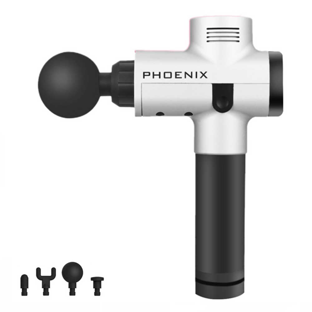 Phoenix A2基礎版筋膜按摩槍 (1500mAh｜4個按摩頭｜國際版｜銀色)-按摩用品-樂耆同行 Lohas Elderly－香港樂齡長者用品專門店