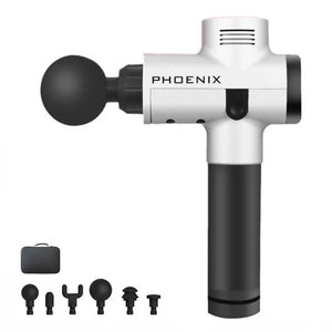 Phoenix A2基礎版筋膜按摩槍 (1500mAh｜6個按摩頭連盒｜國際版｜銀色) - 樂耆同行 Lohas Elderly－香港樂齡長者用品專門店