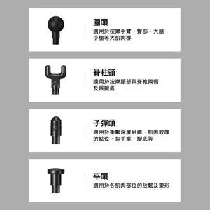 TEZEWA Mini輕便小型筋膜槍 (幻影藍｜4種按摩頭｜2400mAh國際版) - 樂耆同行 Lohas Elderly－香港樂齡長者用品專門店