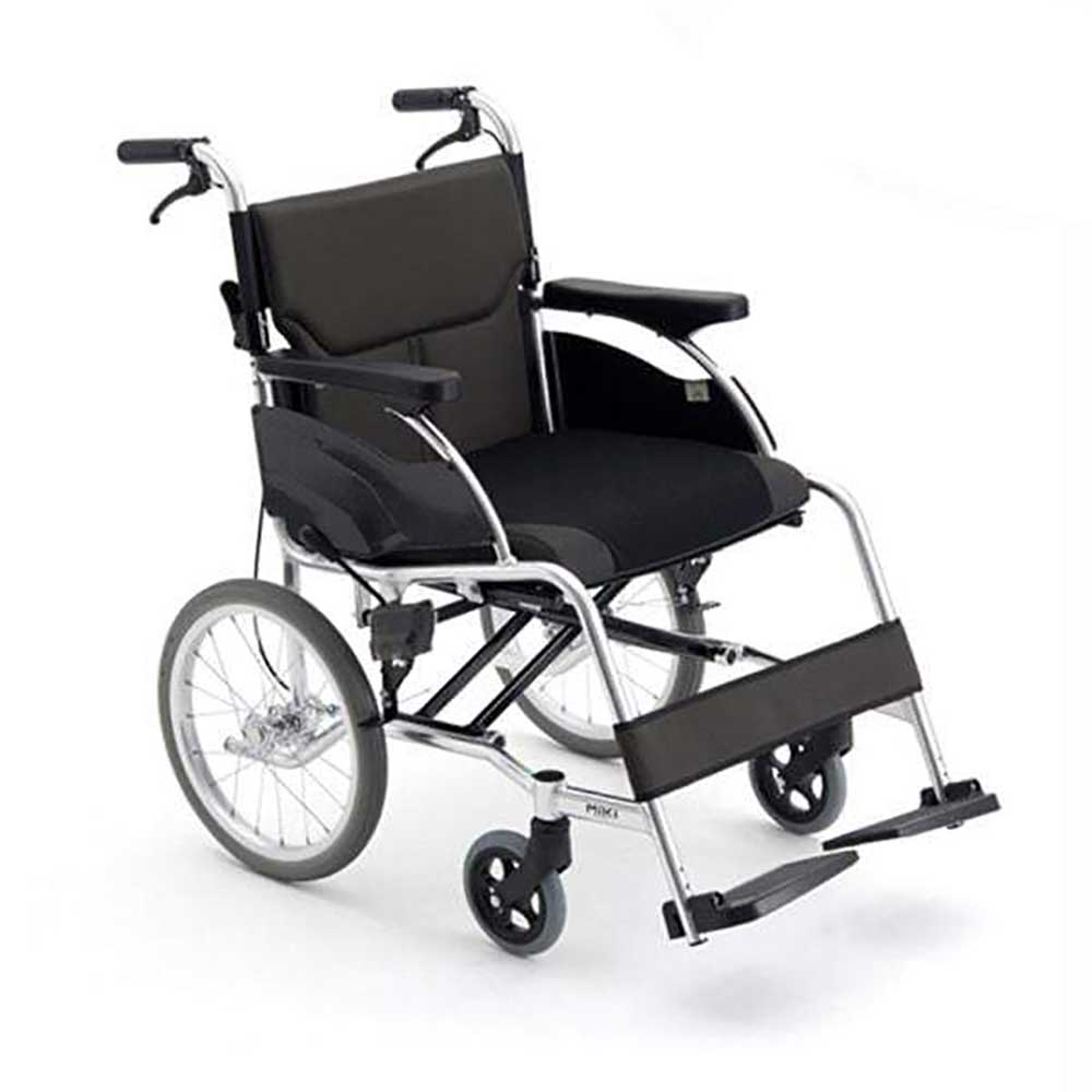日本MiKi MCSC-43JL 輕便舒適手推輪椅 (16吋實心小輪｜可折背｜厚坐墊)-輪椅-樂耆同行 Lohas Elderly－香港樂齡長者用品專門店