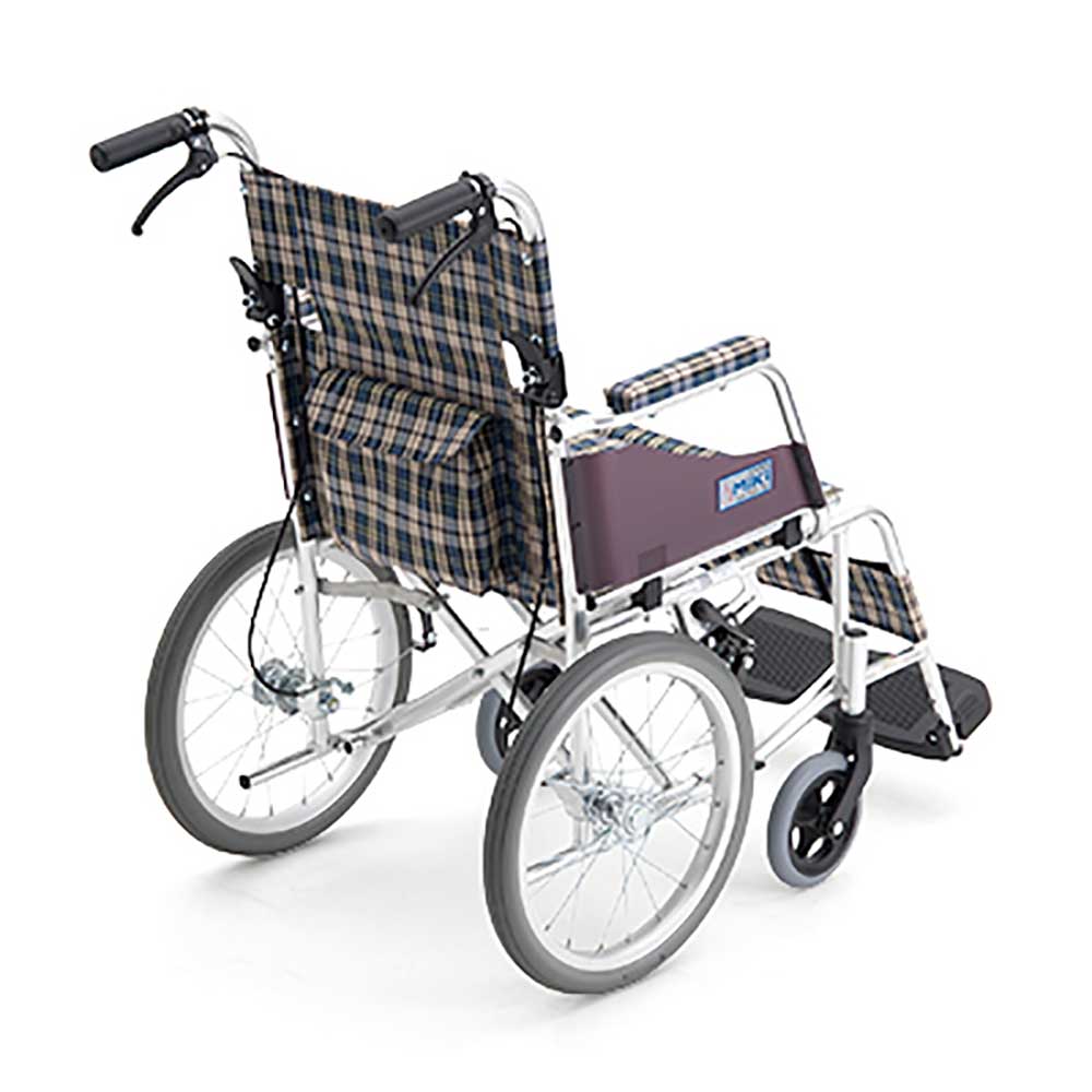 日本MiKi MOCC-43JL 超輕量手推輪椅 (16吋實心小輪｜可折背｜9.9kg)-輪椅-樂耆同行 Lohas Elderly－香港樂齡長者用品專門店