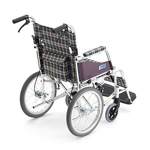 日本MiKi MOCC-43JL 超輕量手推輪椅 (16吋實心小輪｜可折背｜9.9kg) - 樂耆同行 Lohas Elderly－香港樂齡長者用品專門店