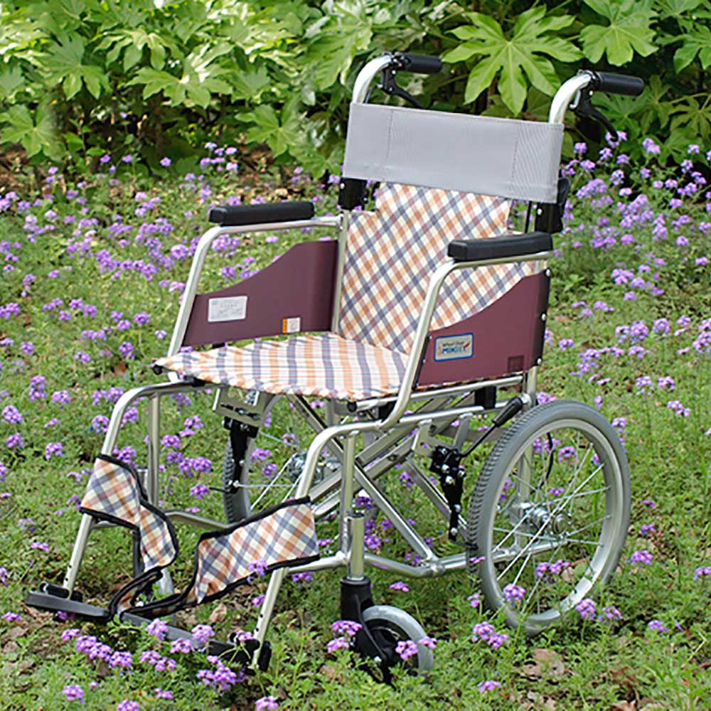 日本MiKi MOCC-43JL DX 超輕舒適手推輪椅 (16吋實心小輪｜可折背｜9.9kg)-輪椅-樂耆同行 Lohas Elderly－香港樂齡長者用品專門店