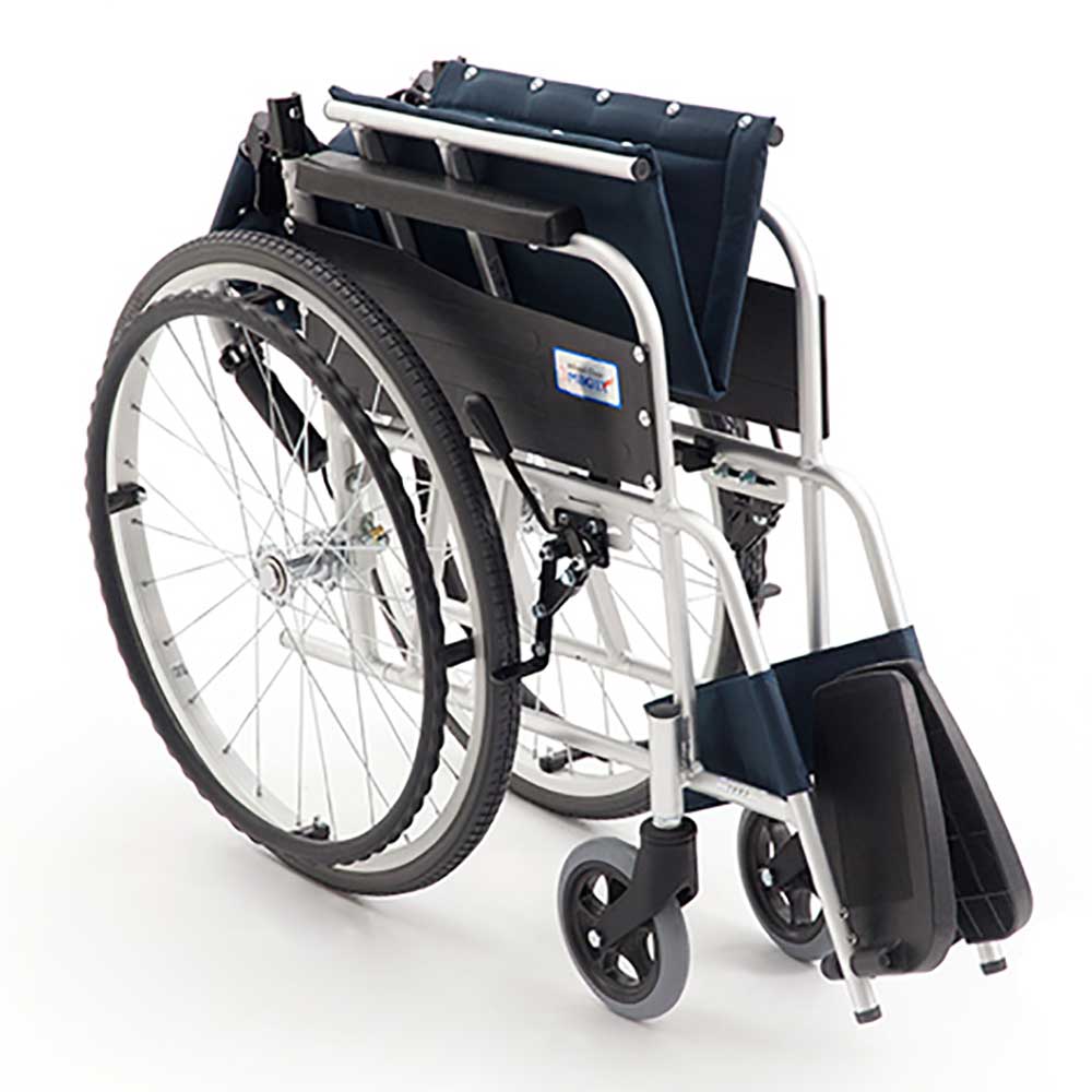 日本MiKi MPT-43JL 經典手推輪椅 (22吋實心大輪｜可折背)-輪椅-樂耆同行 Lohas Elderly－香港樂齡長者用品專門店