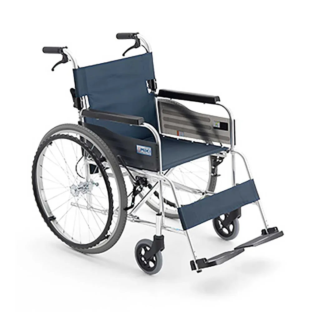 Japan MiKi MPT-43JL Classic Push Wheelchair (22-inch Solid Big Wheel｜Foldable Back)