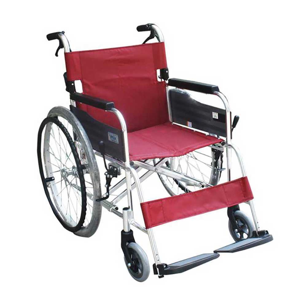 日本MiKi MPT-43JL 經典手推輪椅 (22吋實心大輪｜可折背)-輪椅-樂耆同行 Lohas Elderly－香港樂齡長者用品專門店